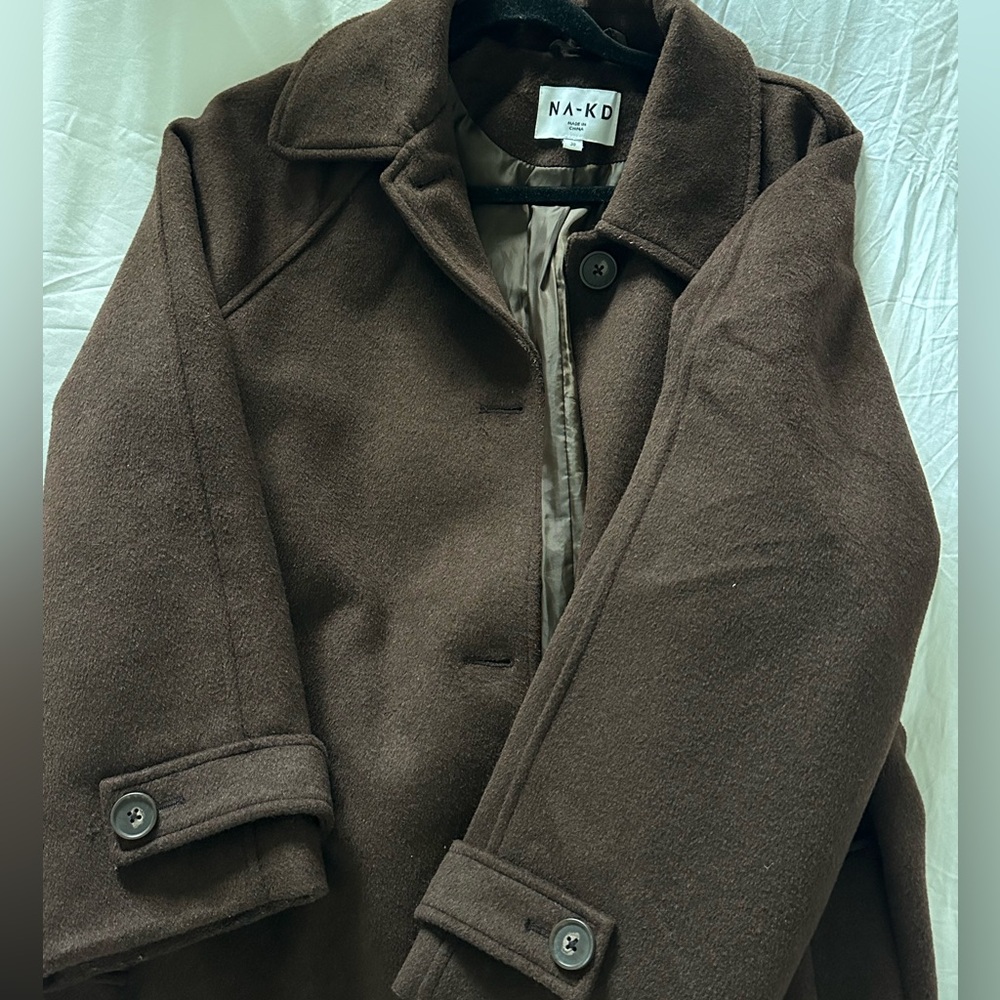 Nakd Brown Long Trench Coat